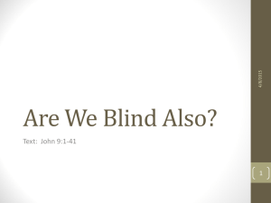 Are We Blind Also? - Westside church of Christ