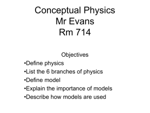 Conceptual Physics Mrs. Walker Rm 616
