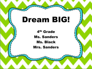 Dream BIG! - Trent Park Elementary