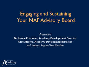 Engaging and Sustaining Your NAF Advisory Board
