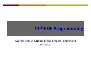 11 th EDF Programming