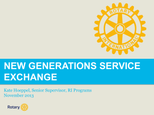New Generations Service Exchange (NGSE)