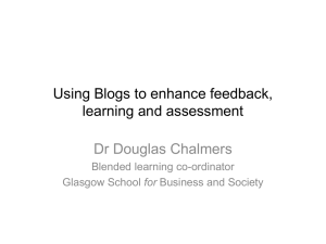 Using Blogs and Wikis to enhance learning and assessment