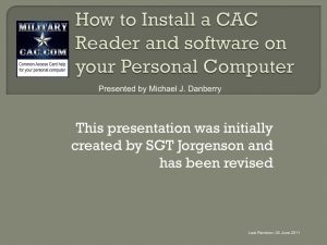 How to Install CAC Reader on your Personal Computer