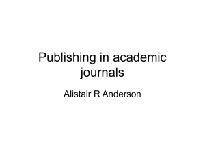 How to publish in Entrepreneurship journals
