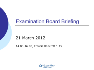Examination Board Briefing