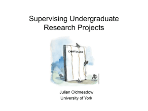 Supervising Undergraduate Projects