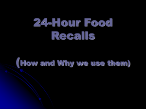 24-Hour Food Recalls - University of Missouri Extension