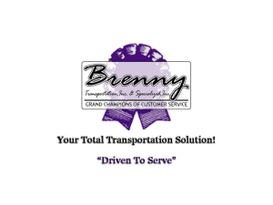 View our Sales Powerpoint - Brenny Transportation, Inc.