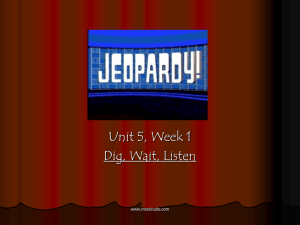 Week 1: Dig, Wait, Listen jeopardy