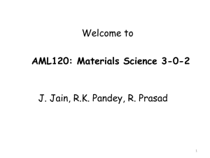 Lecture 1 - Materials Science
