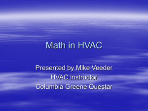 Math in HVAC