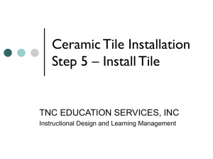 Ceramic Tile Installation guidebook