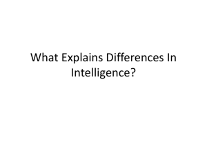 What Explains Group Differences In Intelligence?