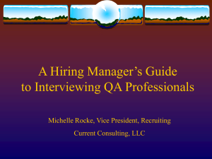 A Hiring Managers Guide to Interviewing QA Professionals