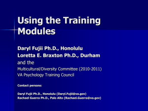 How to use the modules - APPIC Shared Training Documents