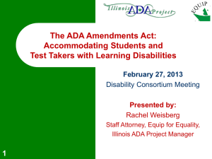 ADA and Learning Disabilities