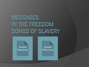 Codes in the Songs of Slavery
