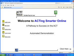 DEMO - ACTing Smarter Online