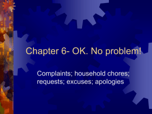 Chapter 6- OK. No problem!