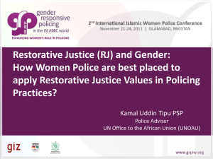 Restorative Justice and Gender-Pakistan