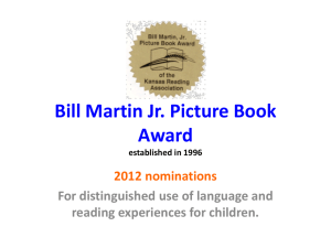Bill Martin Junior Book Award 2012