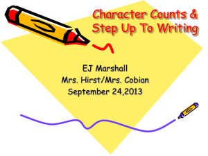 PPT Step Up to Writing Character Counts