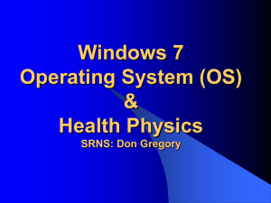Window 7 OS and Heal..
