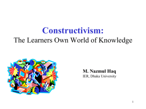 Constructivism and teaching-R - Tdi
