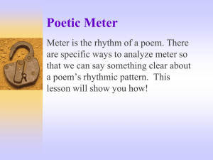 An Explanation of Poetic Meter