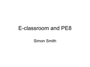 E-classroom and PE8