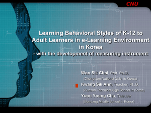 Learning Behavioral Styles in e-Learning Environment