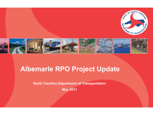 Albemarle RPO Project Update 2011