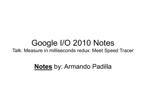 Google I/O 2010 Notes