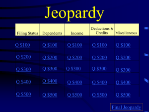 Jeopardy - Earn It! Keep It! Save It!