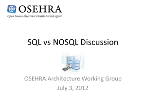 SQL vs NOSQL Discussion