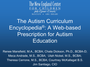 The Autism Curriculum Encyclopedia