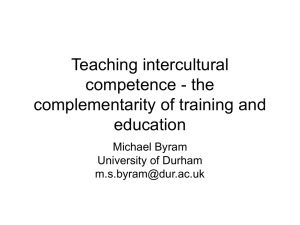 Teaching intercultural competence - the complementarity of