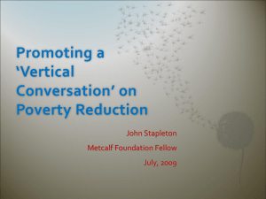 Promoting a `Vertical Conversation` on Poverty