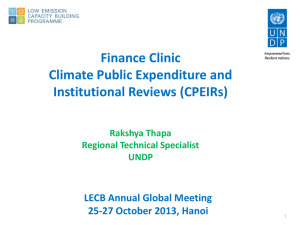 CPEIR Clinic - Low Emission Capacity Building Programme
