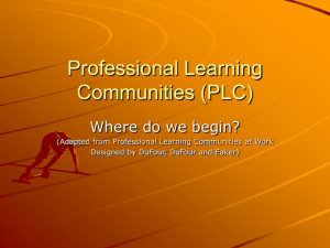 Professional Learning Communities Overview