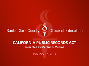 California Public Records Act PowerPoint