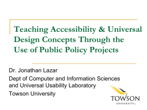 Teaching accessibility and UD