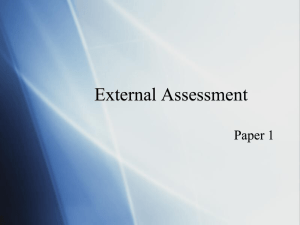 External Assessment