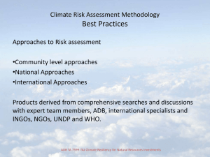 Climate Risk Assessment Methodology Best