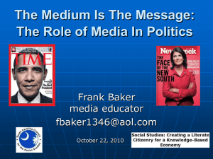 The Role of Media In Politics - Media Literacy Clearinghouse