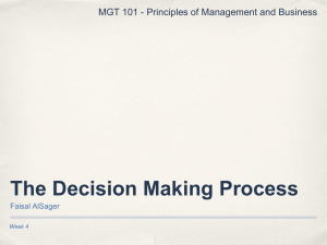 003 The Decision Making Process