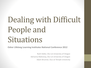 Dealing with Difficult People UO