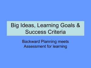 learning goals PPT