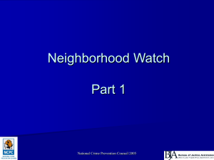 Neighborhood Watch Part 1 - Texas Crime Prevention Association